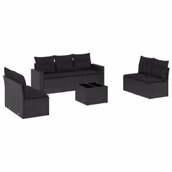 VidaXL 3251162, Noir, Rotin, Acier, 110 kg, Adultes et enfants, 655 mm, 620 mm