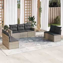 VidaXL 3251169 banc de jardin Rotin, Acier