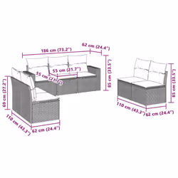 VidaXL 3251169 banc de jardin Rotin, Acier
