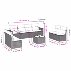 VidaXL 3251185 banc de jardin Rotin, Acier