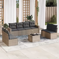 VidaXL 3251186 banc de jardin Rotin, Acier