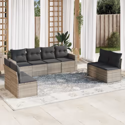 VidaXL 3251189 banc de jardin Rotin, Acier