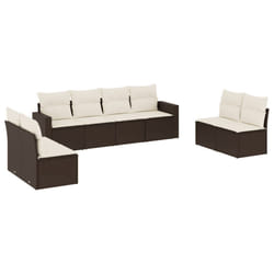 VidaXL 3251190 banc de jardin Rotin, Acier