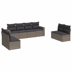 VidaXL 3251197, Gris foncé, Rotin, Verre trempé, 110 kg, Adultes et enfants, 550 mm, 550 mm