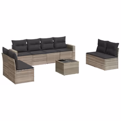 VidaXL 3251199, Gris foncé, Rotin, Verre trempé, 110 kg, Adultes et enfants, 550 mm, 550 mm