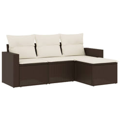 VidaXL 3251210 banc de jardin Rotin, Acier