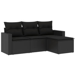 VidaXL 3251212 banc de jardin Rotin, Verre trempé