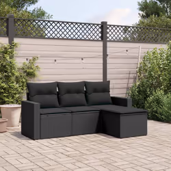 VidaXL 3251212 banc de jardin Rotin, Verre trempé