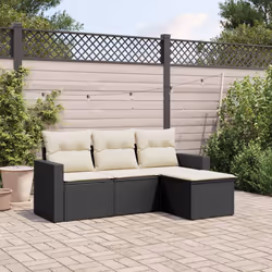 VidaXL 3251213 banc de jardin Rotin, Verre trempé