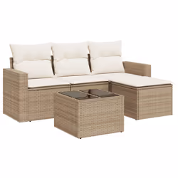 VidaXL 3251215, Crème, Rotin, Verre trempé, 110 kg, Adultes et enfants, 550 mm, 550 mm