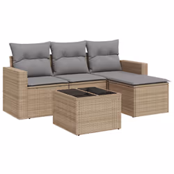VidaXL 3251216, Gris clair, Rotin, Verre trempé, 110 kg, Adultes et enfants, 550 mm, 550 mm