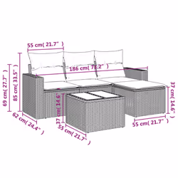 VidaXL 3251216 banc de jardin Rotin, Verre trempé