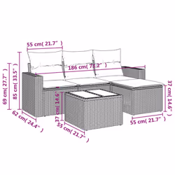 VidaXL 3251217 banc de jardin Rotin, Verre trempé