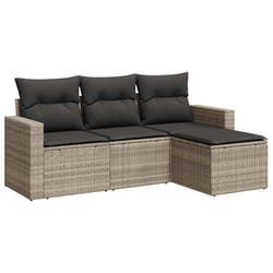 VidaXL 3251219 banc de jardin Rotin, Verre trempé