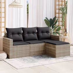 VidaXL 3251219 banc de jardin Rotin, Verre trempé