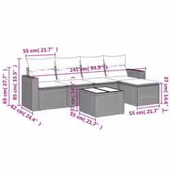 VidaXL 3251223 banc de jardin Rotin, Acier