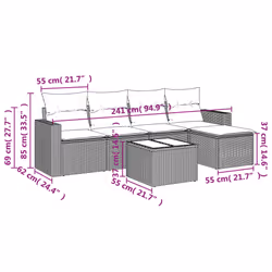 VidaXL 3251226 banc de jardin Rotin, Acier
