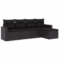 VidaXL 3251232, Noir, Rotin, Verre trempé, 110 kg, Adultes et enfants, 550 mm, 550 mm