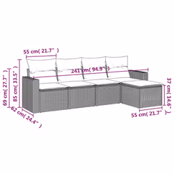 VidaXL 3251232 banc de jardin Rotin, Verre trempé