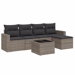 VidaXL 3251237, Gris foncé, Rotin, Verre trempé, 110 kg, Adultes et enfants, 550 mm, 550 mm