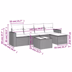VidaXL 3251237 banc de jardin Rotin, Verre trempé