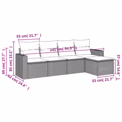 VidaXL 3251240 banc de jardin Rotin, Verre trempé