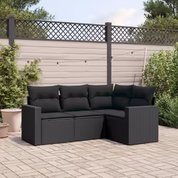 VidaXL 3251242 banc de jardin Rotin, Acier - Vue supplémentaire 2