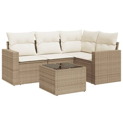 VidaXL 3251245 banc de jardin Rotin, Acier