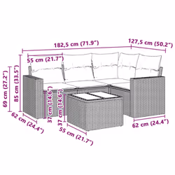 VidaXL 3251249 banc de jardin Rotin, Acier