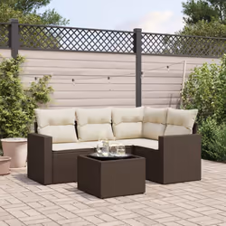VidaXL 3251250 banc de jardin Rotin, Acier