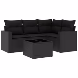 VidaXL 3251252, Noir, Rotin, Verre trempé, 110 kg, Adultes et enfants, 550 mm, 550 mm