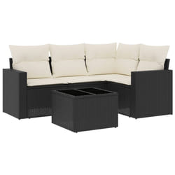 VidaXL 3251253 banc de jardin Rotin, Verre trempé