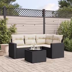 VidaXL 3251253 banc de jardin Rotin, Verre trempé