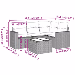 VidaXL 3251253 banc de jardin Rotin, Verre trempé