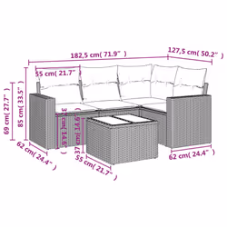 VidaXL 3251255 banc de jardin Rotin, Verre trempé