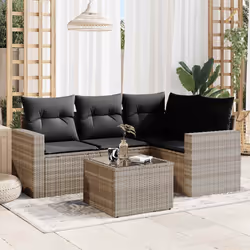 VidaXL 3251259 banc de jardin Rotin, Verre trempé