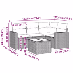 VidaXL 3251259 banc de jardin Rotin, Verre trempé