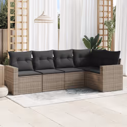 VidaXL 3251267 banc de jardin Rotin, Acier