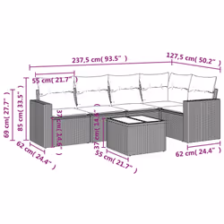 VidaXL 3251269 banc de jardin Rotin, Acier