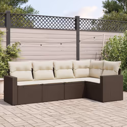 VidaXL 3251270 banc de jardin Rotin, Acier