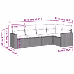 VidaXL 3251272 banc de jardin Rotin, Verre trempé
