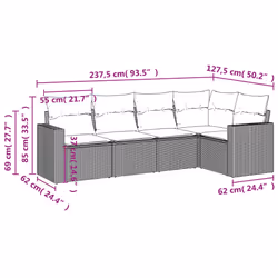 VidaXL 3251276 banc de jardin Rotin, Verre trempé