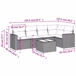 VidaXL 3251279 banc de jardin Rotin, Verre trempé