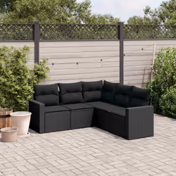 VidaXL 3251282 banc de jardin Rotin, Acier