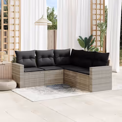 VidaXL 3251289 banc de jardin Rotin, Acier