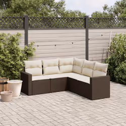 VidaXL 3251290 banc de jardin Rotin, Acier