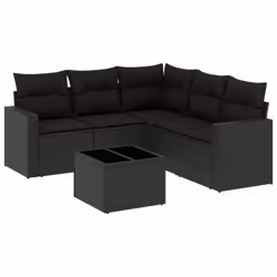 VidaXL 3251292, Noir, Rotin, Verre trempé, 110 kg, Adultes et enfants, 550 mm, 550 mm