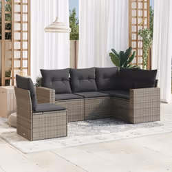 VidaXL 3251307 banc de jardin Rotin, Acier