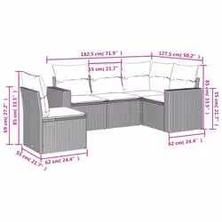 VidaXL 3251313 banc de jardin Rotin, Verre trempé