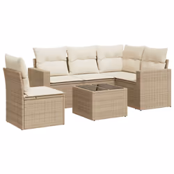 VidaXL 3251315, Crème, Rotin, Verre trempé, 110 kg, Adultes et enfants, 550 mm, 550 mm